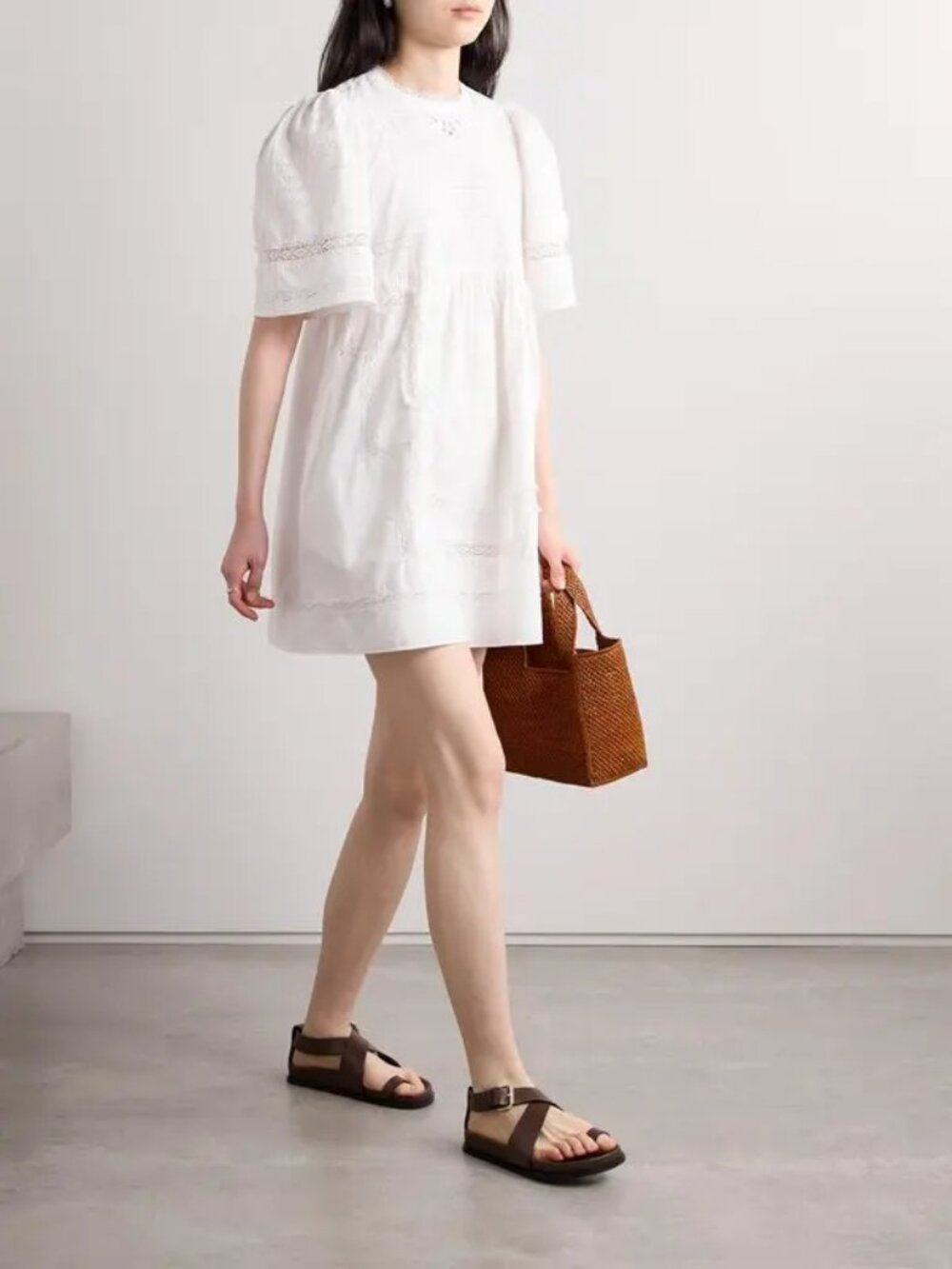 SEA NY Lilith Mini Dress - White - Worn Once, Drycleaned - Sz M - Picture 3 of 8